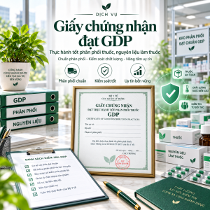 Giấy chứng nhận đạt “Thực hành tốt phân phối thuốc, nguyên liệu làm thuốc” (GDP)