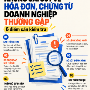 Những sai sót về hóa đơn, chứng từ doanh nghiệp thường gặp