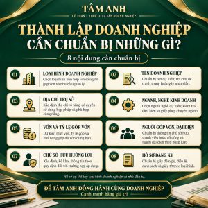 Thành lập doanh nghiệp cần chuẩn bị những gì ?